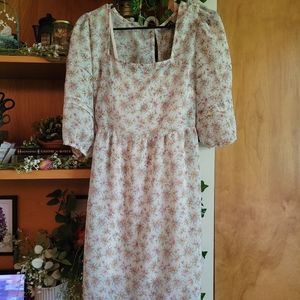 Floral Puff sleeve babydoll dress